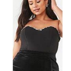FOREVER 21 PLUS RHINESTONE TRIM TUBE TOP